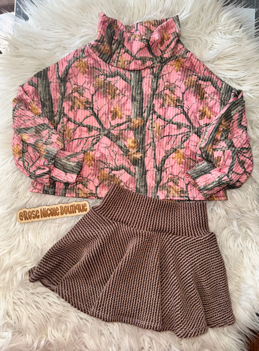 12/18M Mock Neck & Skirted Bummies