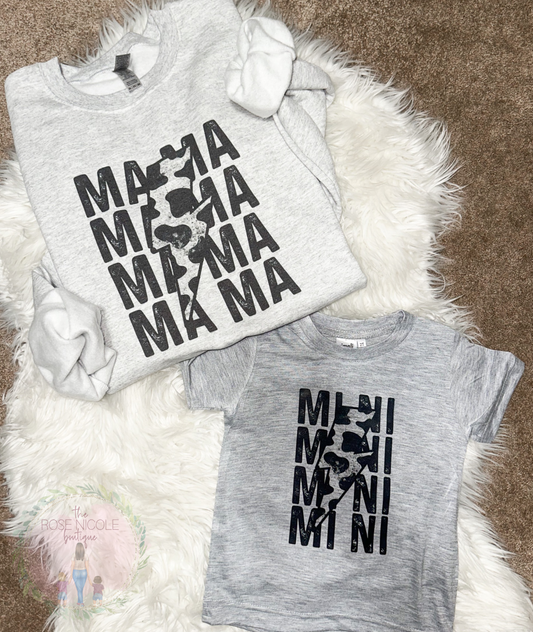 Mama Cow Print Crewneck