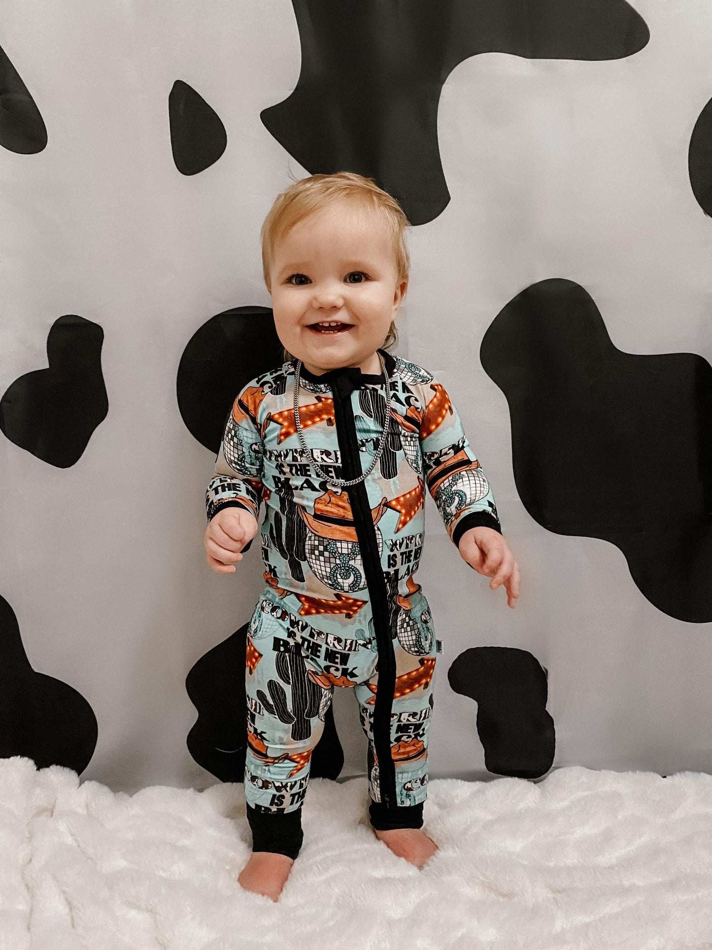 Cow Print is the New Black Bamboo Sleeper