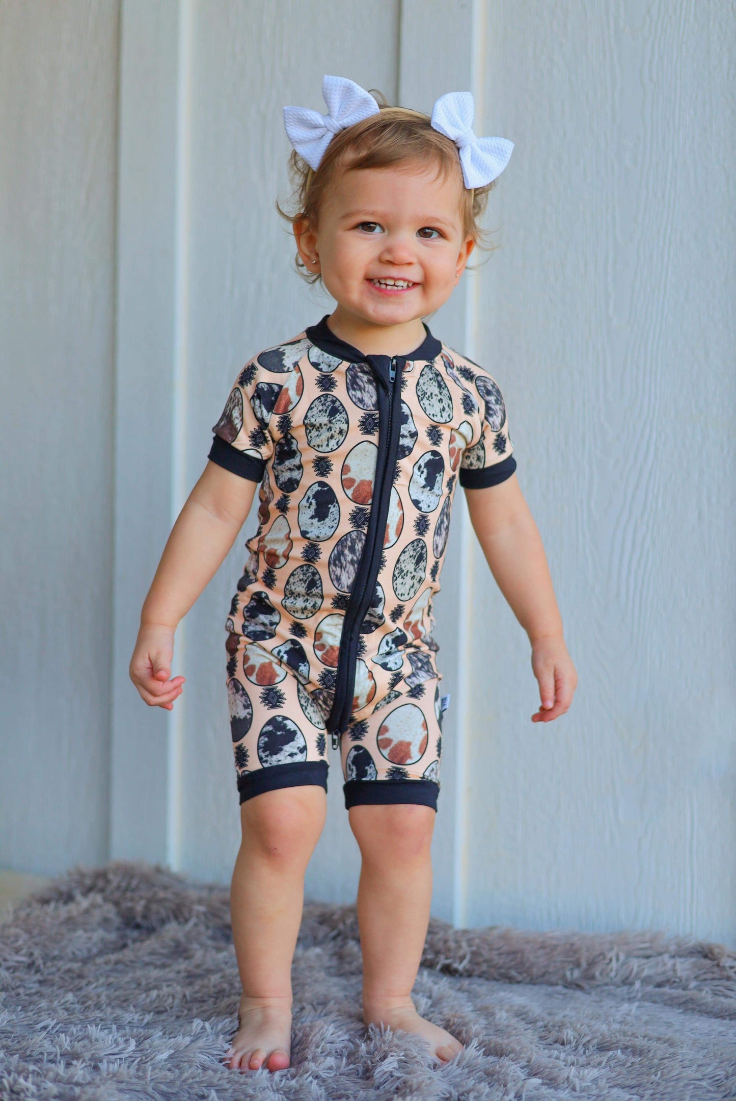 Western Easter Bamboo Shortie Romper