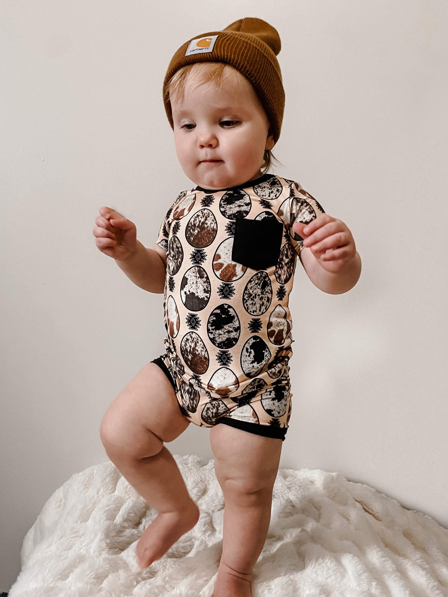 Western Easter Bamboo Shortie Romper