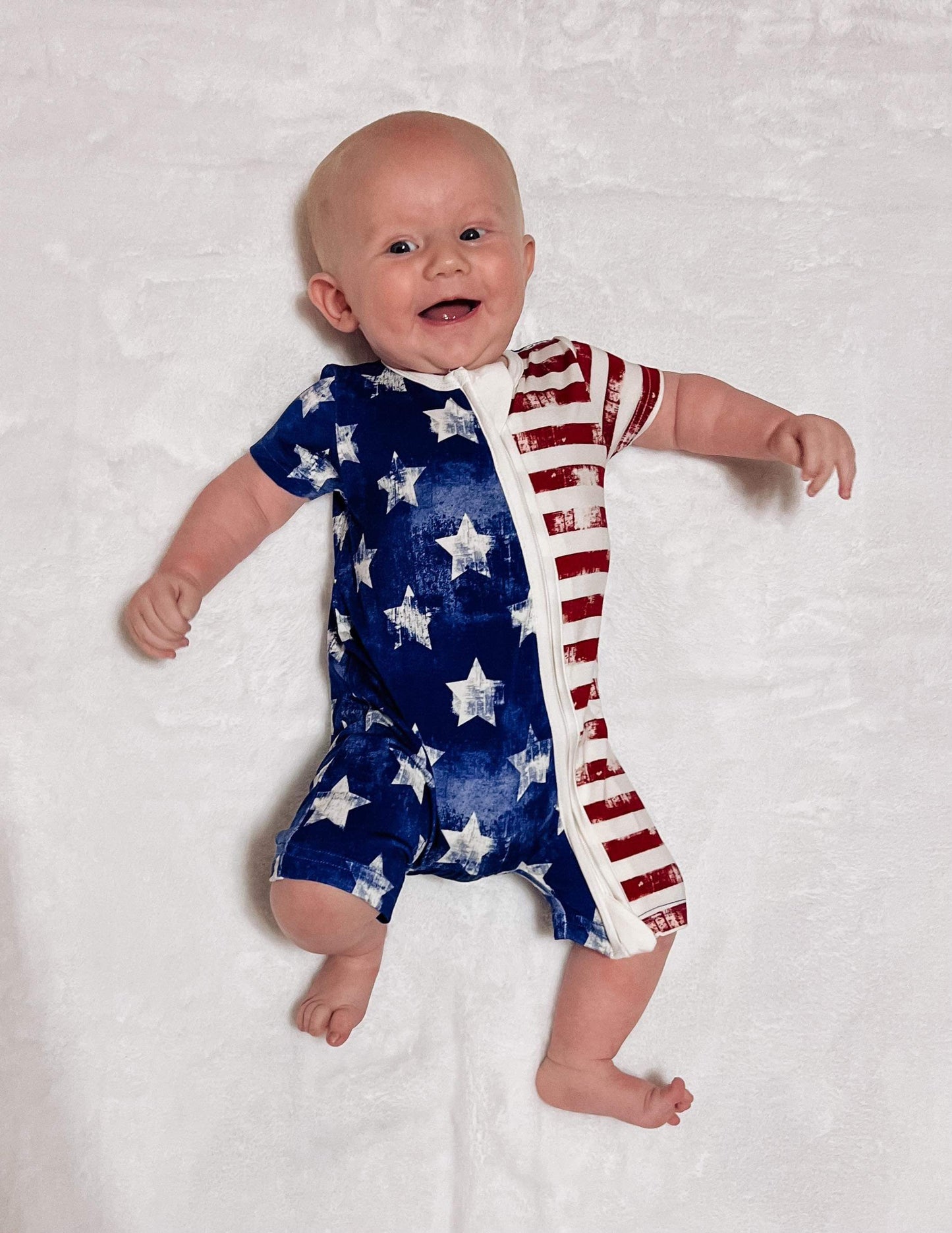 Patriotic Bamboo Shortie Romper (FINAL SALE)