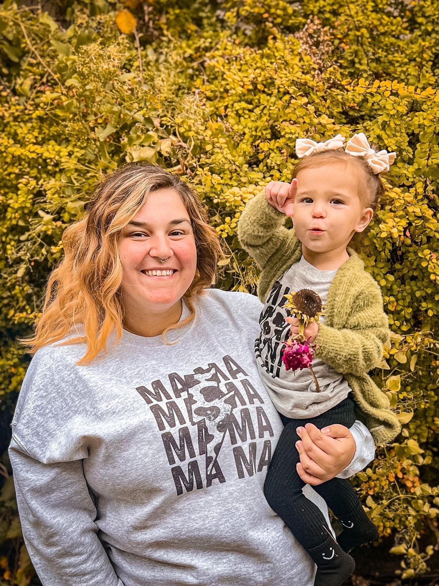 Mama Cow Print Crewneck