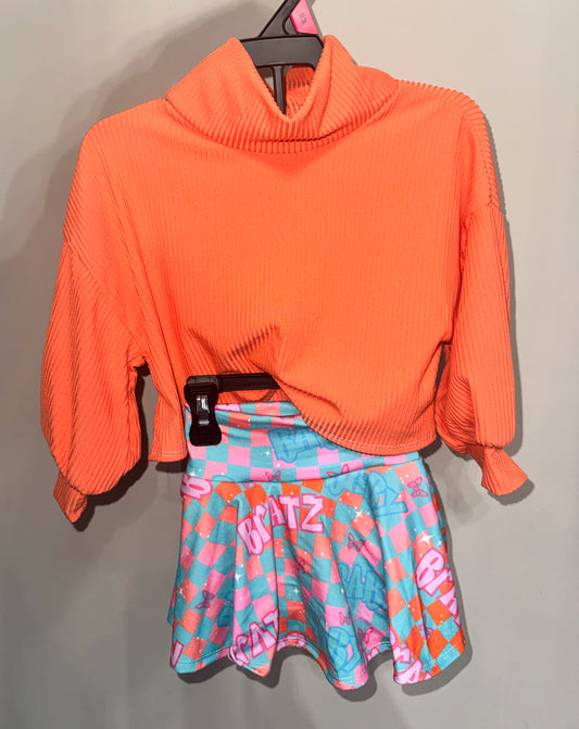 6/12M Mock Neck & Skirted Bummies
