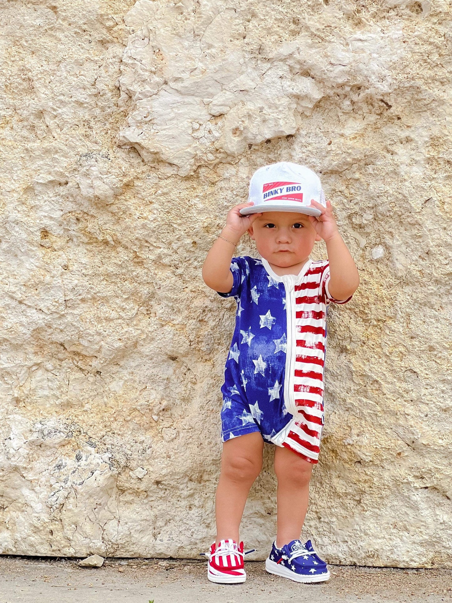 Patriotic Bamboo Shortie Romper (FINAL SALE)