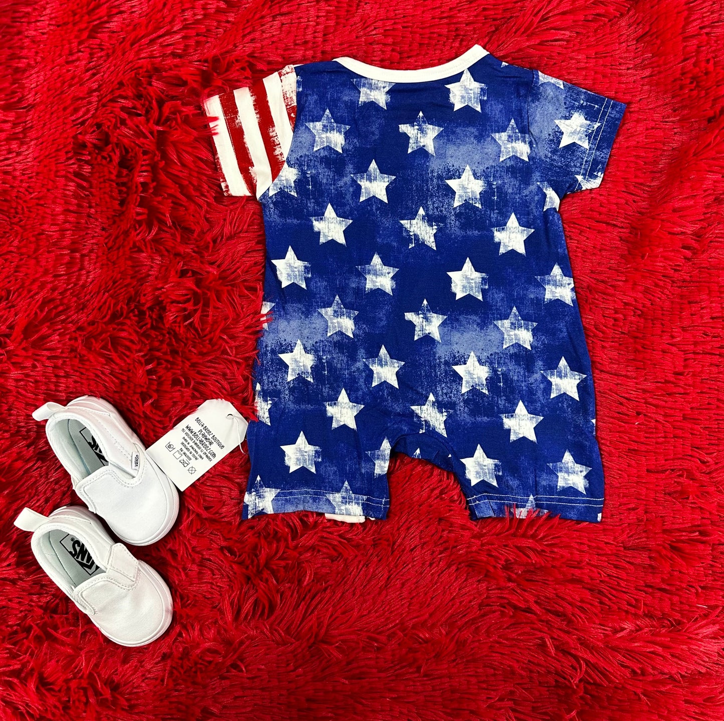 Patriotic Bamboo Shortie Romper (FINAL SALE)