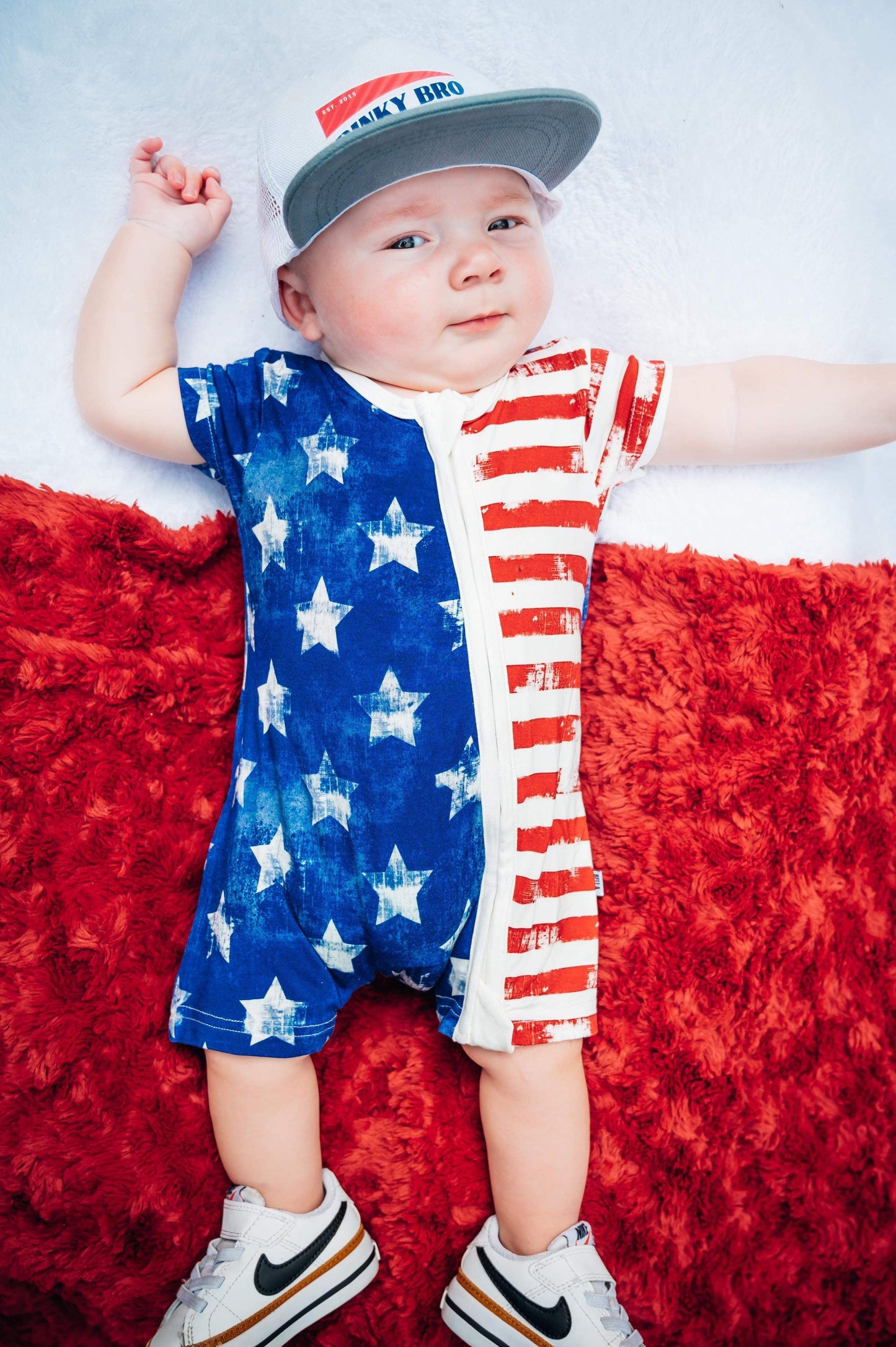 Patriotic Bamboo Shortie Romper (FINAL SALE)