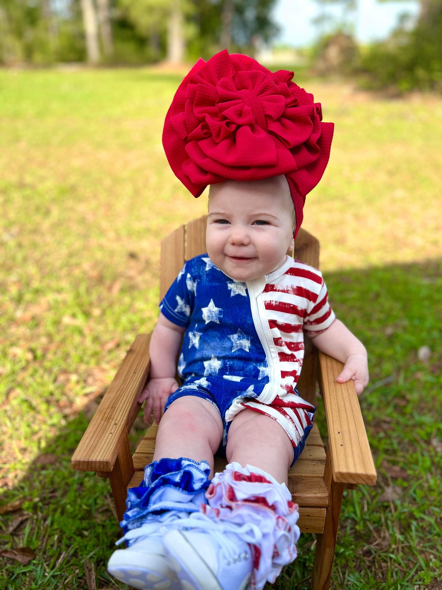 Patriotic Bamboo Shortie Romper (FINAL SALE)