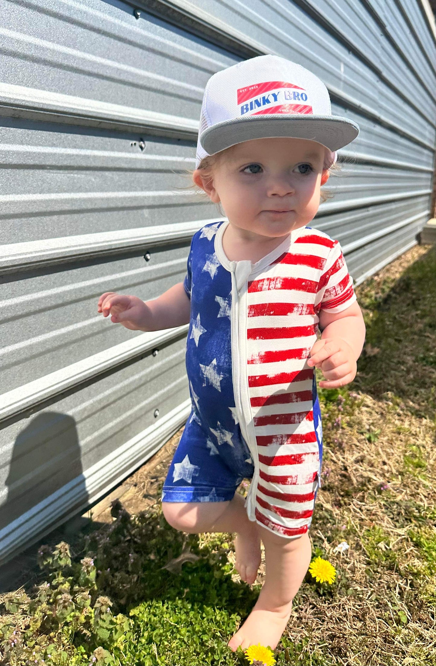 Patriotic Bamboo Shortie Romper (FINAL SALE)