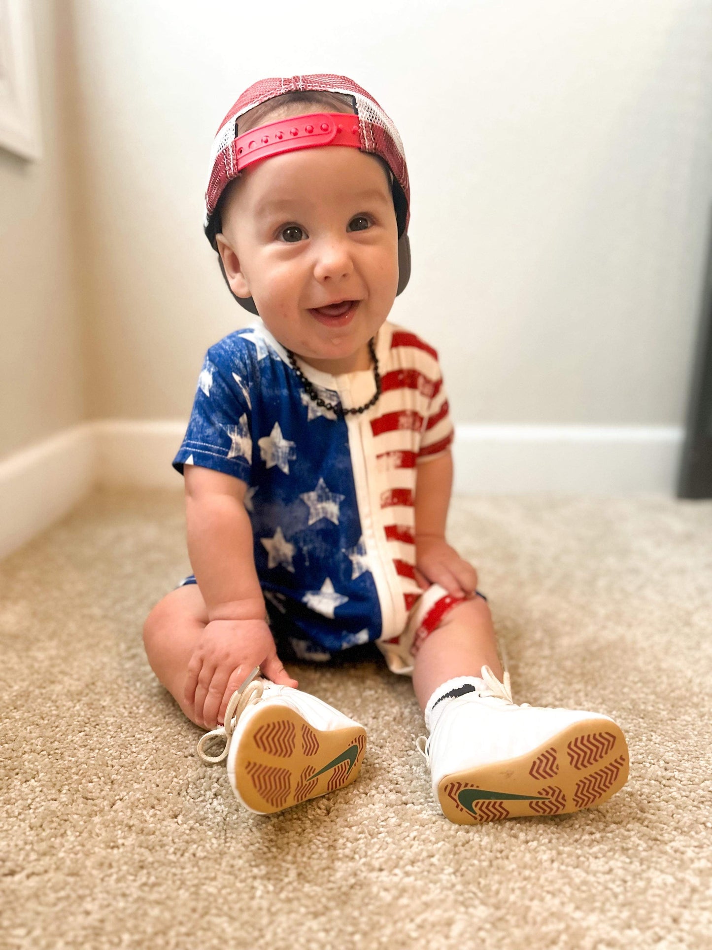 Patriotic Bamboo Shortie Romper (FINAL SALE)