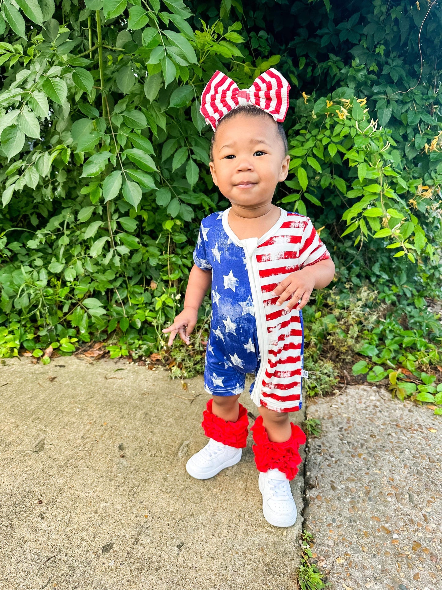 Patriotic Bamboo Shortie Romper (FINAL SALE)