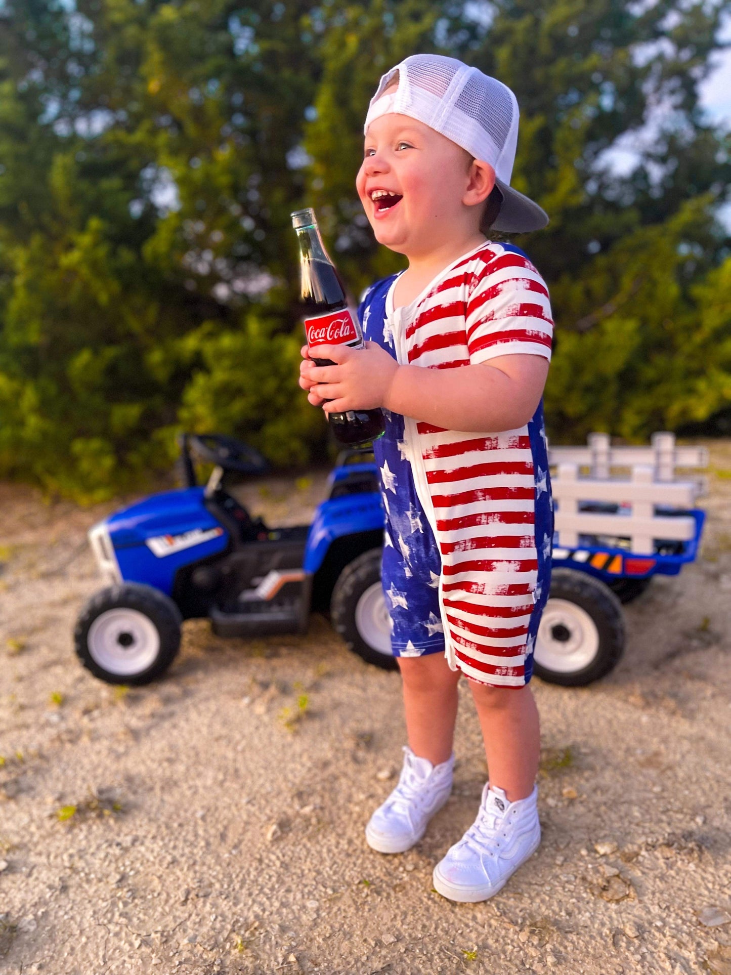 Patriotic Bamboo Shortie Romper (FINAL SALE)