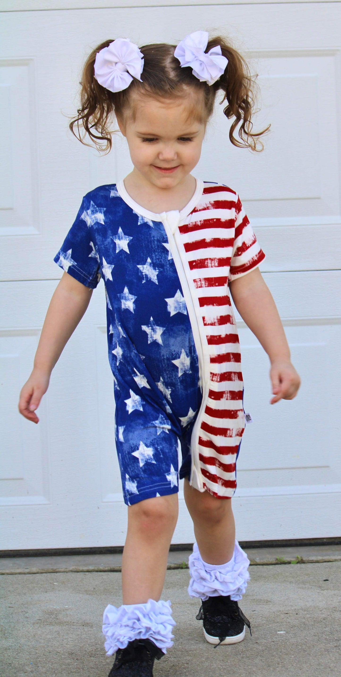 Patriotic Bamboo Shortie Romper (FINAL SALE)