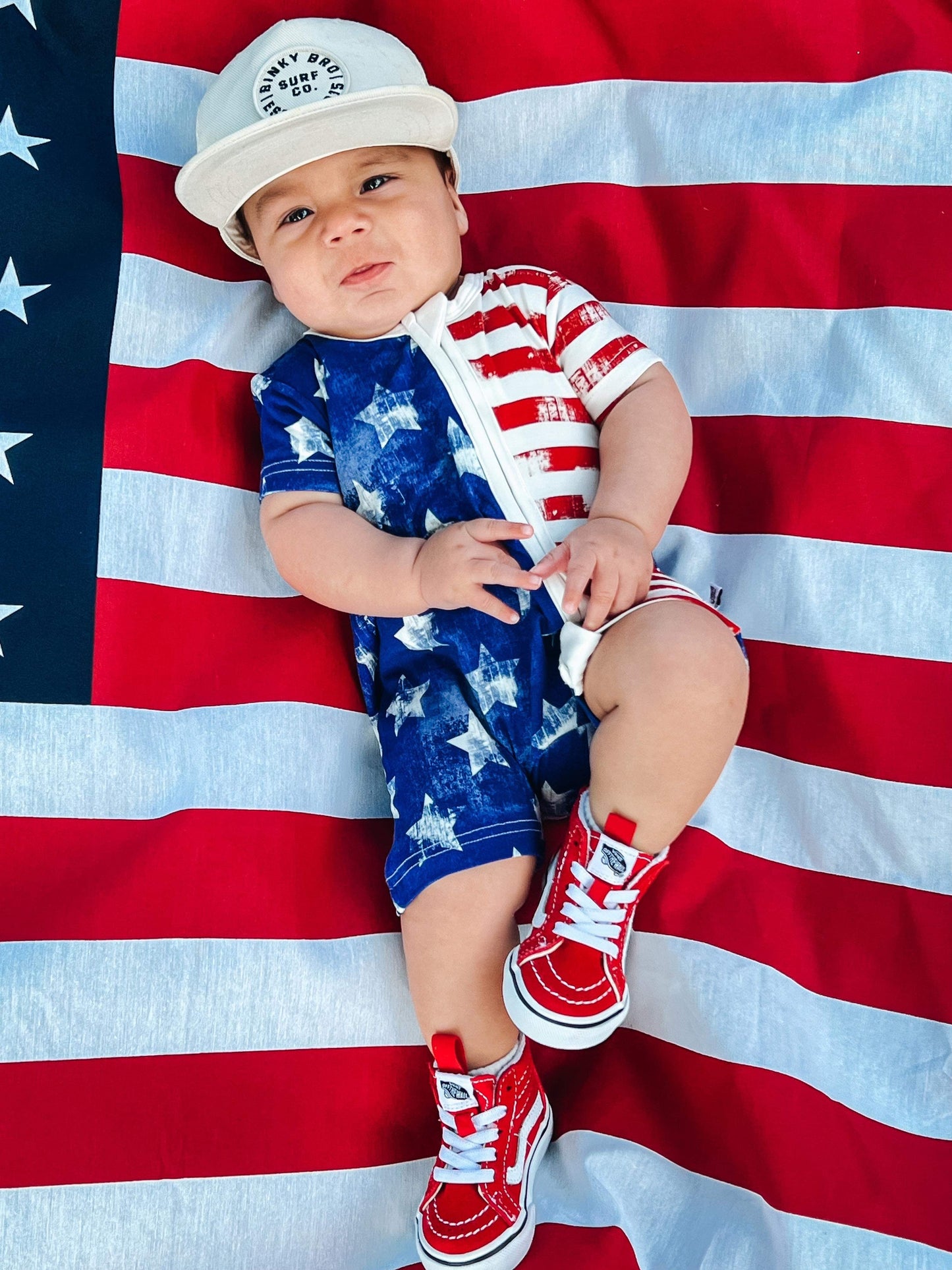 Patriotic Bamboo Shortie Romper (FINAL SALE)