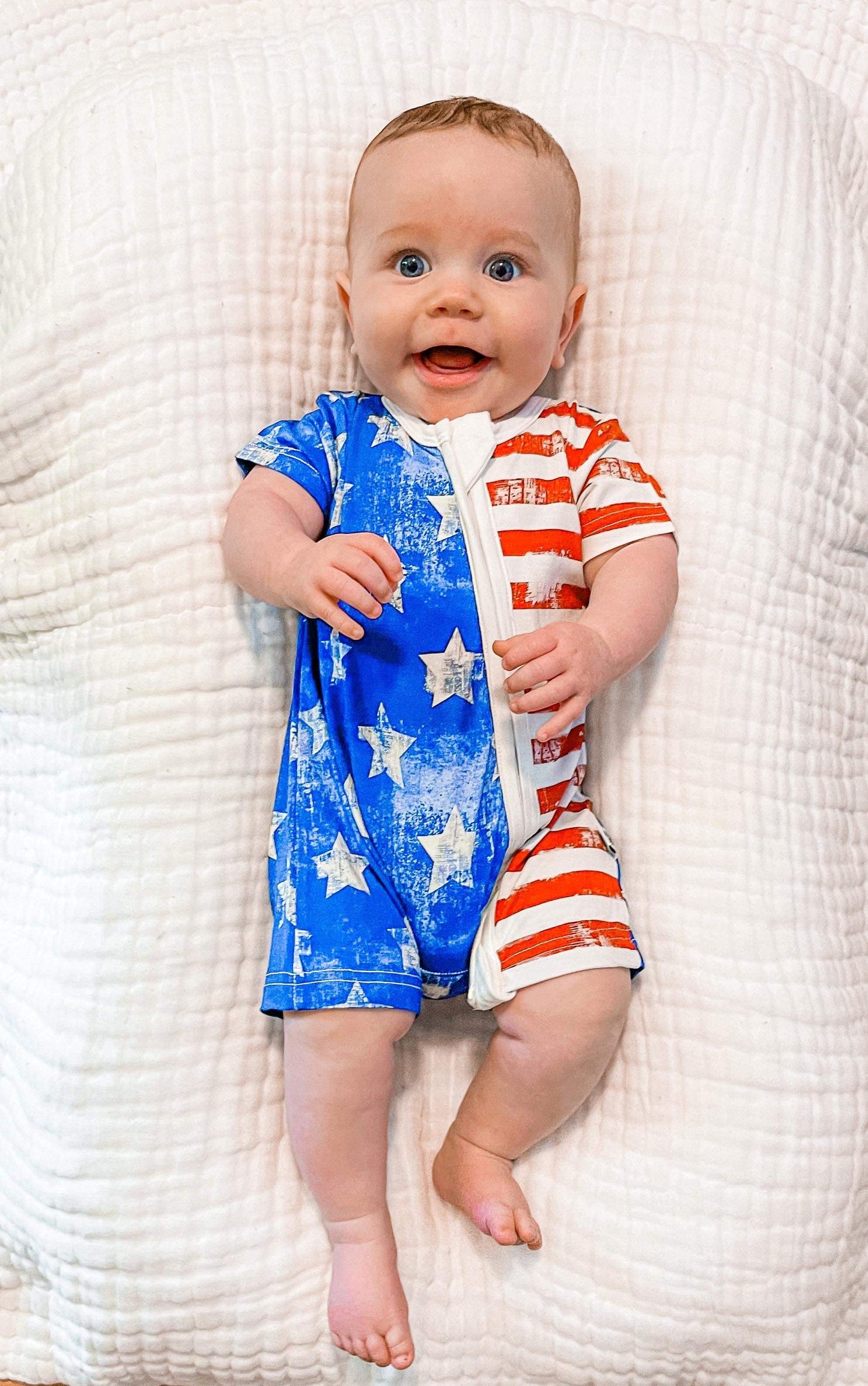 Patriotic Bamboo Shortie Romper (FINAL SALE)