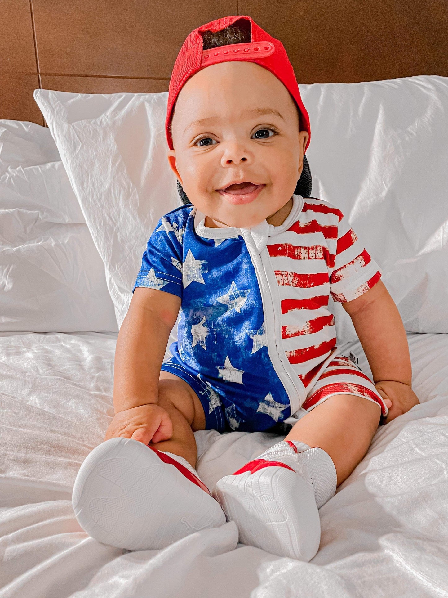 Patriotic Bamboo Shortie Romper (FINAL SALE)