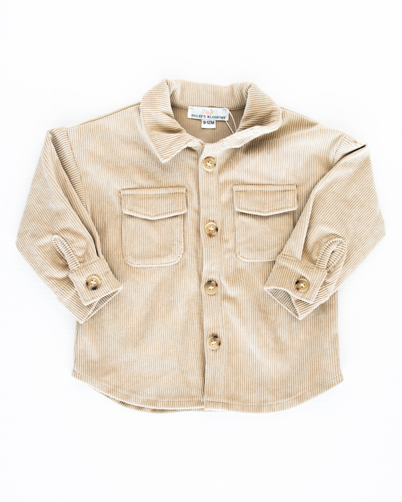 Kinsley Shirt Jacket 2T- Sandrift Corduroy